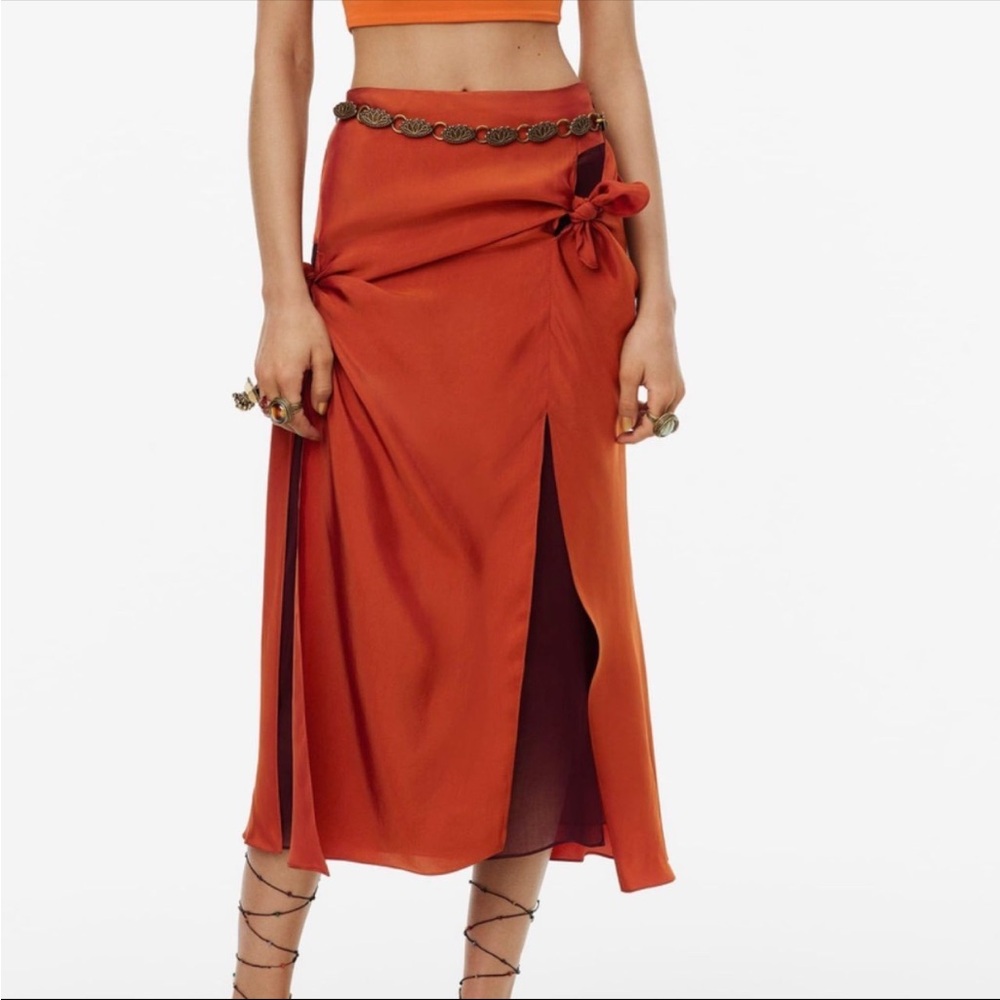 Zara Orange Women's Skirt